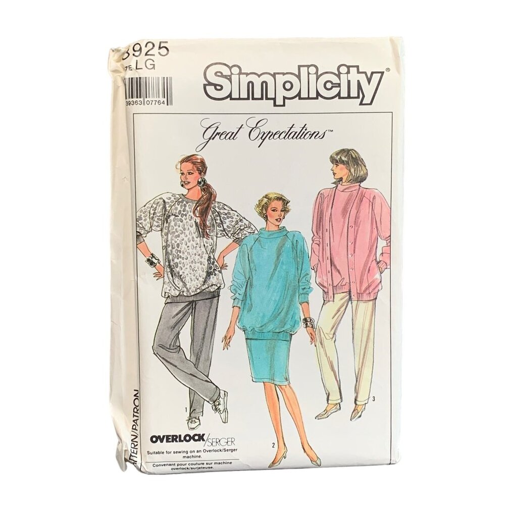 Simplicity 8925 Sewing Pattern Misses Jacket Skirt Shirt Pants Size L uncut
